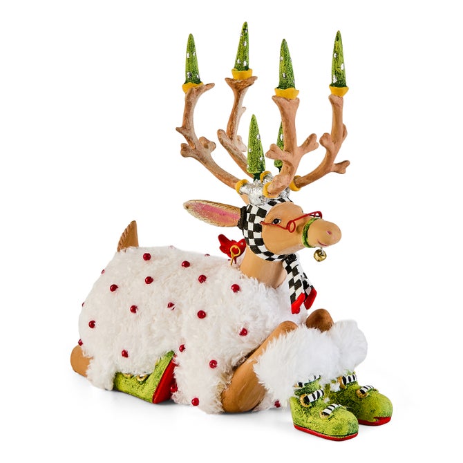 Patience Brewster Dash Away Sitting Blitzen Reindeer Figure image number 0