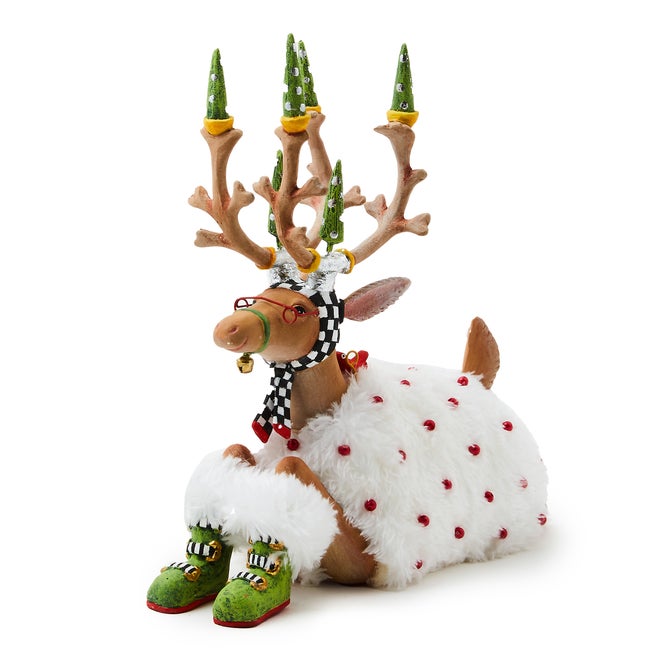 Patience Brewster Dash Away Sitting Blitzen Reindeer Figure image number 0