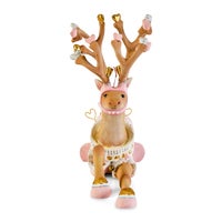 Patience Brewster Dash Away Sitting Cupid Reindeer Figure