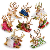 Patience Brewster Dash Away Sitting Cupid Reindeer Figure