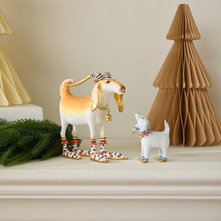 Patience Brewster Nativity Nathan & Noel Goat Figures