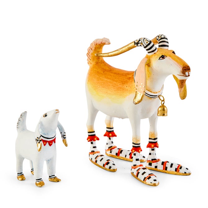 Patience Brewster Nativity Nathan & Noel Goat Figures image number 0