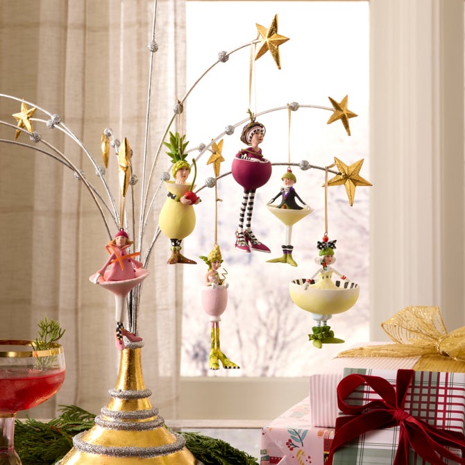 Patience Brewster Mini Cocktail Ornaments, Set of 6 image number 1