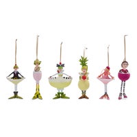 Patience Brewster Mini Cocktail Ornaments, Set of 6