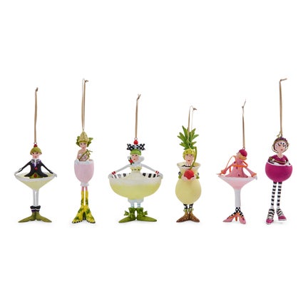 Patience Brewster Mini Cocktail Ornaments, Set of 6 Patience Brewster Mini Cocktail Ornaments, Set of 6
