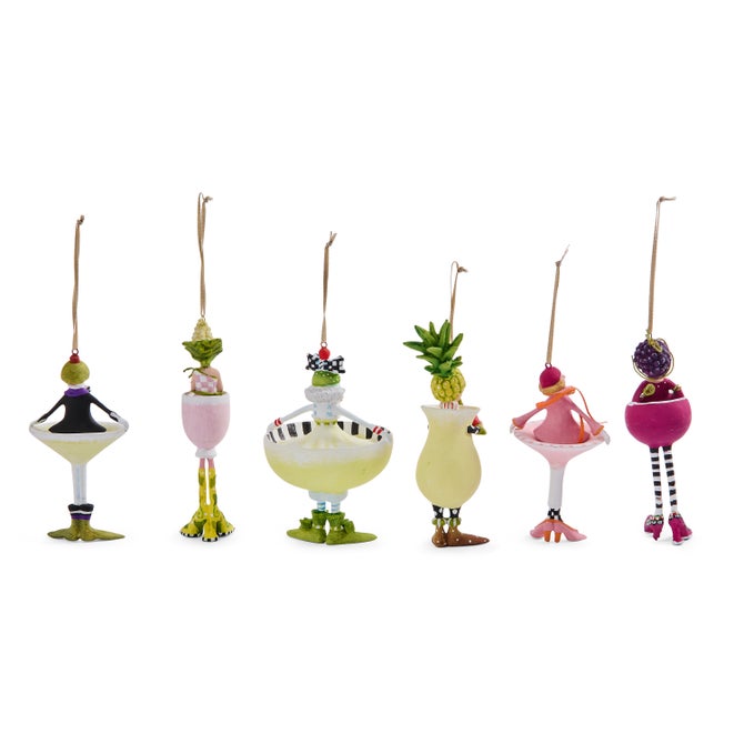 Patience Brewster Mini Cocktail Ornaments, Set of 6 image number 2