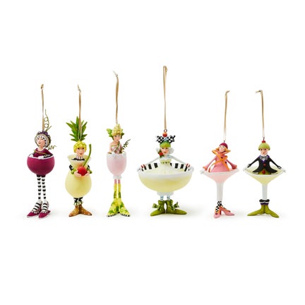 Patience Brewster Mini Cocktail Ornaments, Set of 6