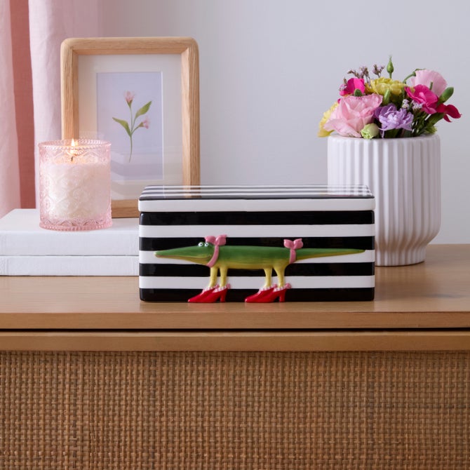 Patience Brewster Gloria Alligator Lidded Box image number 1