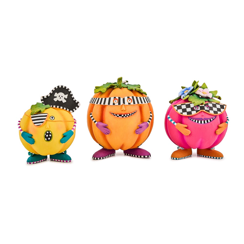 Patience Brewster Mini Pumpkins, Set of 3 mackenzie-childs Panama imagen 1 Patience Brewster Mini Pumpkins, Set of 3 mackenzie-childs Panama imagen 1