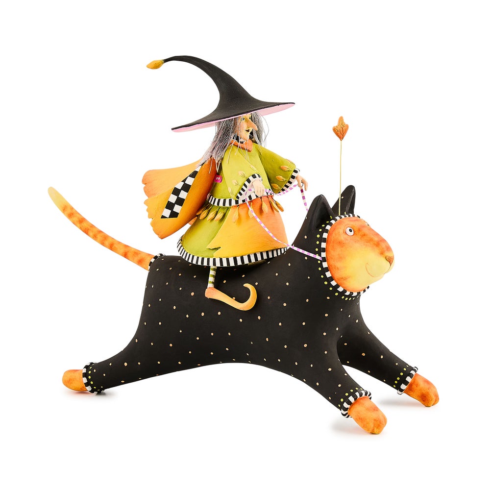 Patience Brewster Witch on Cat Figure mackenzie-childs Panama imagen 1 Patience Brewster Witch on Cat Figure mackenzie-childs Panama imagen 1