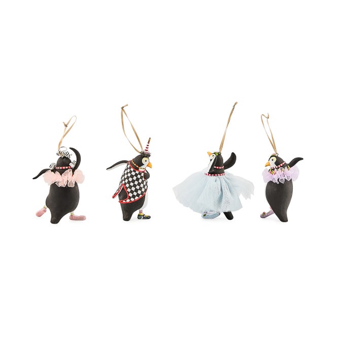 Patience Brewster Penguins En Pointe Mini Ornaments, Set of 4 image number 1