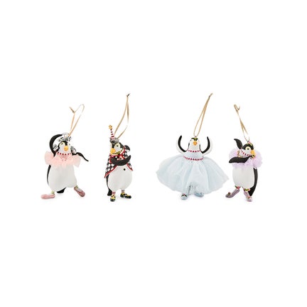 Patience Brewster Penguins En Pointe Mini Ornaments, Set of 4