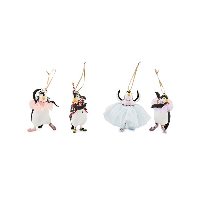 Patience Brewster Penguins En Pointe Mini Ornaments, Set of 4 image number 0