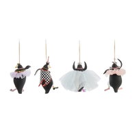 Patience Brewster Penguins En Pointe Ornaments, Set of 4