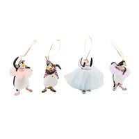 Patience Brewster Penguins En Pointe Ornaments, Set of 4