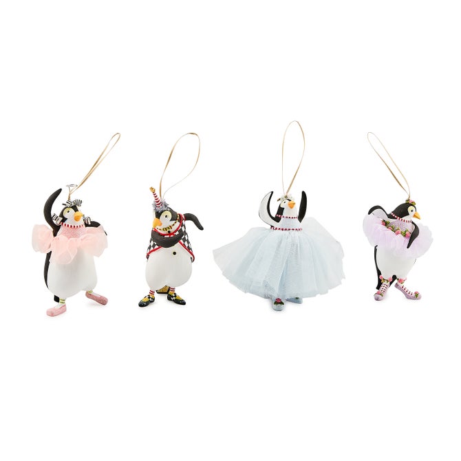 Patience Brewster Penguins En Pointe Ornaments, Set of 4 image number 0