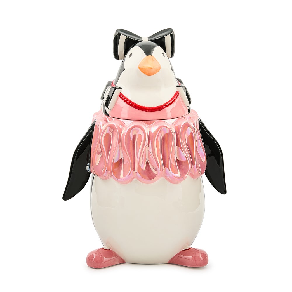 Patience Brewster Millicent Penguin Ceramic Cookie Jar mackenzie-childs Panama imagen 1