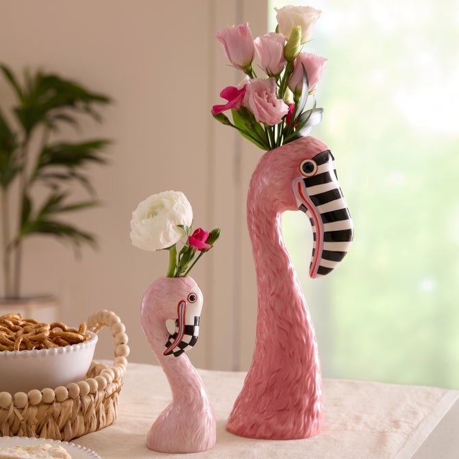 Patience Brewster Flamingo Ceramic Vase image number 3