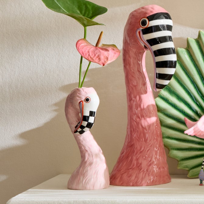 Patience Brewster Flamingo Ceramic Bud Vase image number 5