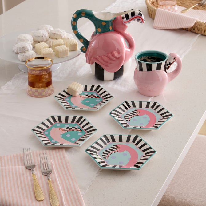 Patience Brewster Flamingo Dessert Plates, Set of 4 image number 3