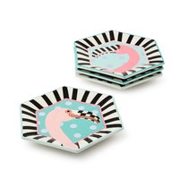 Patience Brewster Flamingo Dessert Plates, Set of 4