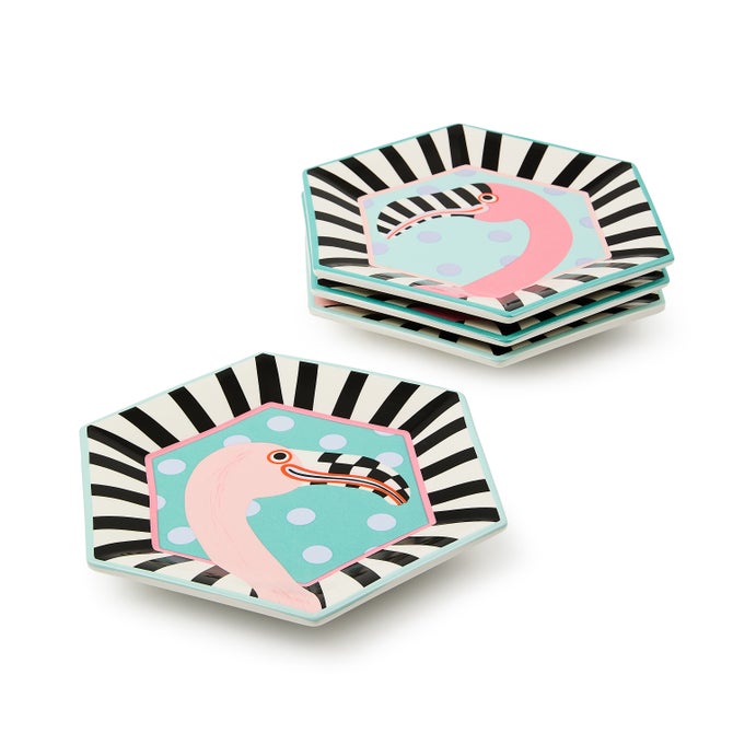 Patience Brewster Flamingo Dessert Plates, Set of 4 image number 2
