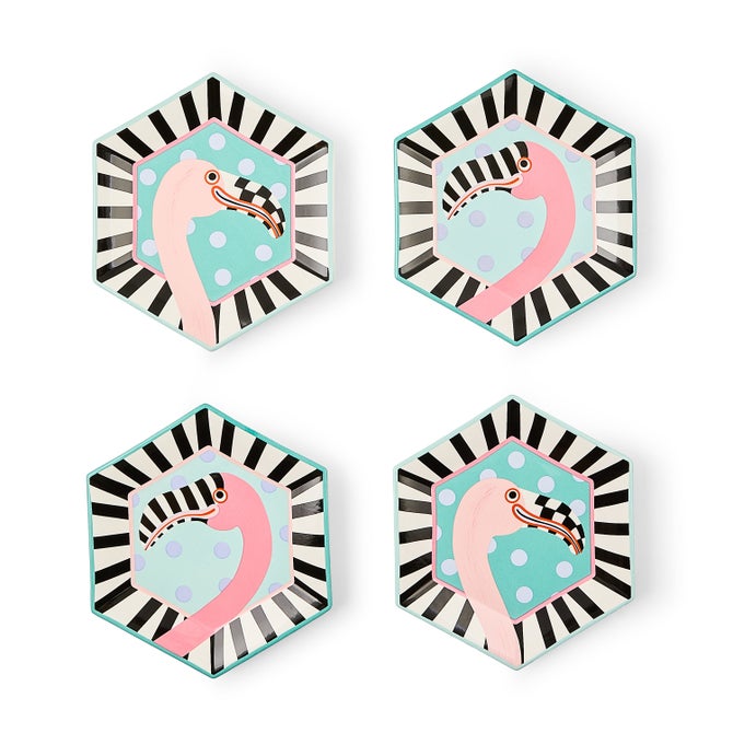 Patience Brewster Flamingo Dessert Plates, Set of 4 image number 0