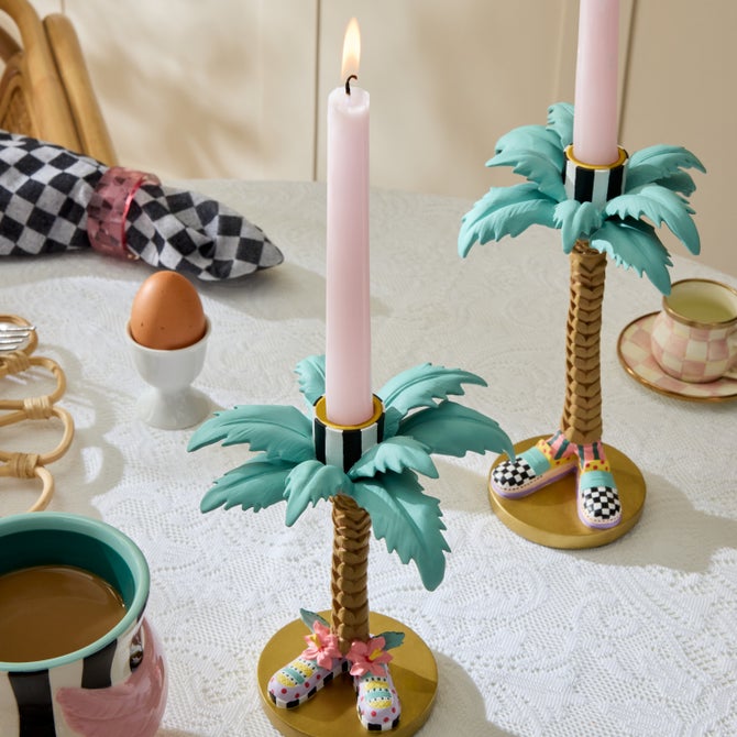 Patience Brewster Palm Tree Candle Holders, Set of 2 image number 5
