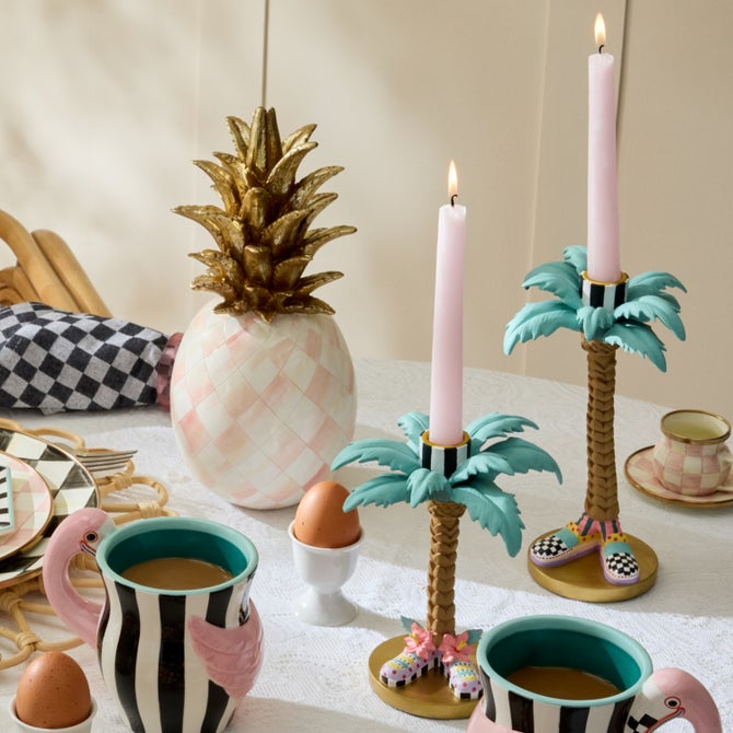Patience Brewster Palm Tree Candle Holders, Set of 2 image number 6
