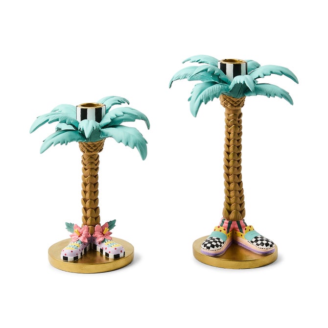 Patience Brewster Palm Tree Candle Holders, Set of 2 image number 0