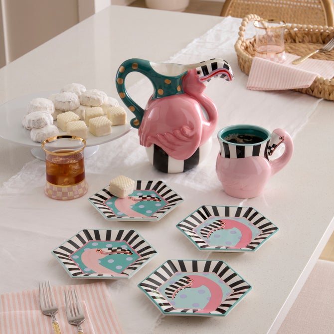 Patience Brewster Flamingo Ceramic Pitcher image number 3