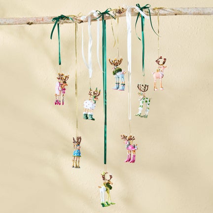 Patience Brewster Dash Away Reindeer Mini Ornaments Set