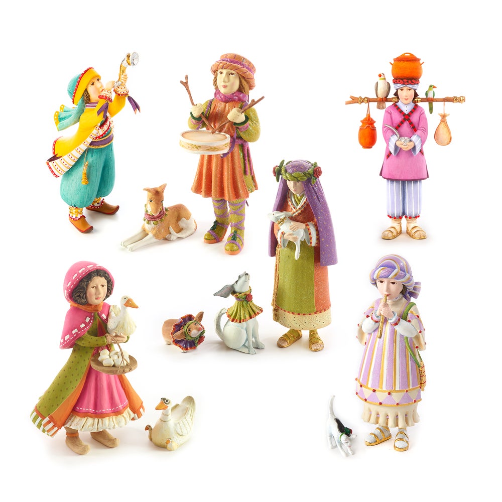 Patience Brewster Nativity Manger Figures Set mackenzie-childs Panama imagen 1