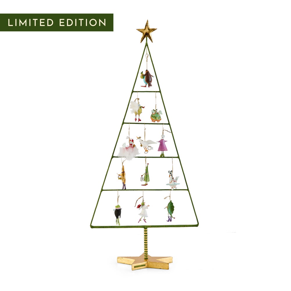 Patience Brewster 12 Days Mini Ornaments with Tree Set mackenzie-childs Panama imagen 1 Patience Brewster 12 Days Mini Ornaments with Tree Set mackenzie-childs Panama imagen 1
