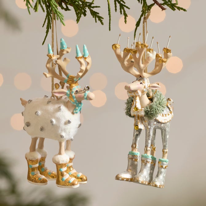 Patience Brewster Moonbeam Reindeer Mini Ornaments Set image number 3