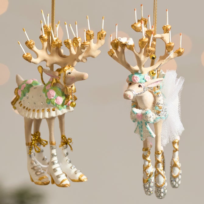 Patience Brewster Moonbeam Reindeer Mini Ornaments Set image number 4