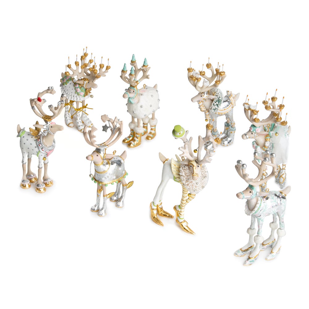 Patience Brewster Moonbeam Reindeer Mini Ornaments Set mackenzie-childs Panama imagen 1