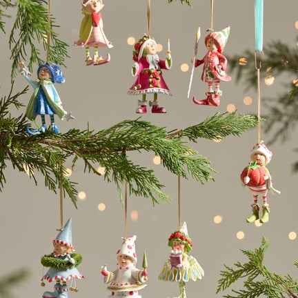 Patience Brewster Dash Away Elves Mini Ornaments Set