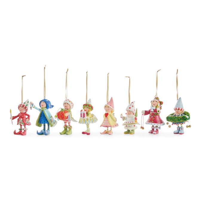Patience Brewster Dash Away Elves Mini Ornaments Set image number 2