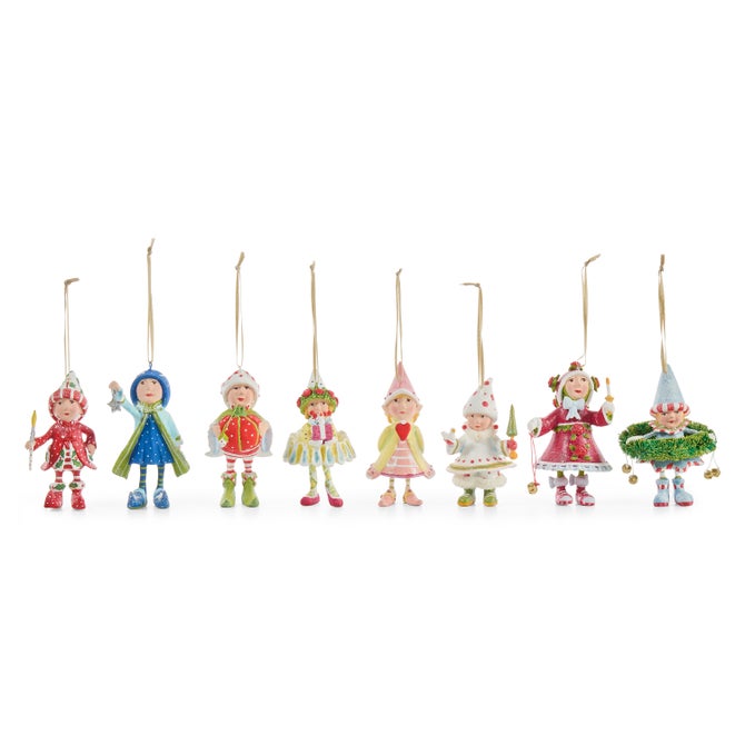 Patience Brewster Dash Away Elves Mini Ornaments Set image number 0
