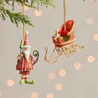 Patience Brewster Dash Away Santa Mini Ornaments Set