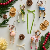 Patience Brewster Dash Away Reindeer Ornament Set-B