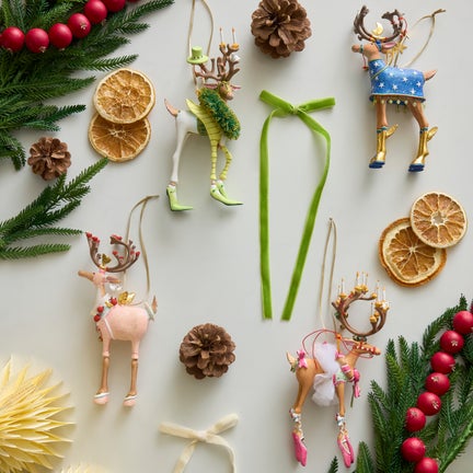 Patience Brewster Dash Away Reindeer Ornament Set-B