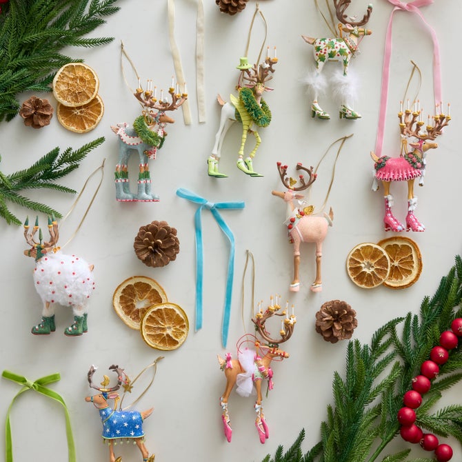 Patience Brewster Dash Away Reindeer Ornament Set-B image number 2