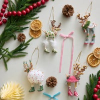 Patience Brewster Dash Away Reindeer Ornament Set
