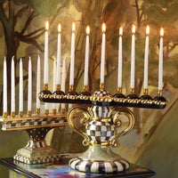 Courtly Check Ceramic Menorah
