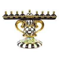 Courtly Check Ceramic Menorah