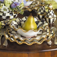 Courtly Check Ceramic Fluted Dinner Plate