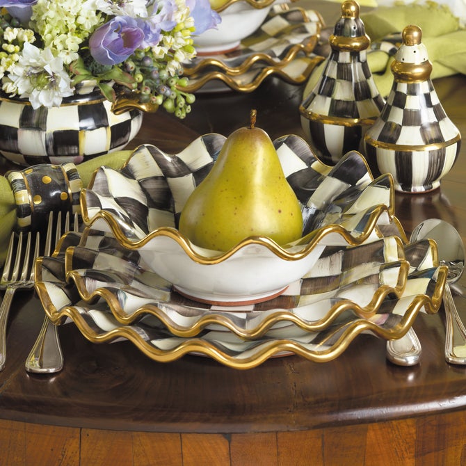 Courtly Check Ceramic Fluted Dinner Plate image number 9