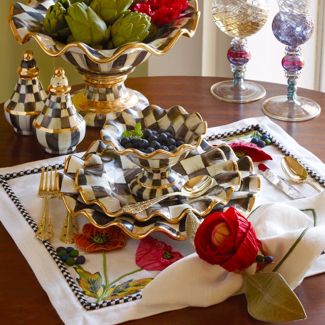 Courtly Check Ceramic Fluted Dinner Plate image number 6